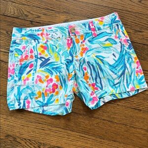 Lilly Pulitzer The Callahan Colorful Patterned Women's Shorts, 0, 5” inseam